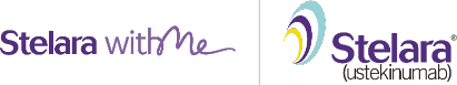 STELARA withMe logo and STELARA® (ustekinumab) logo